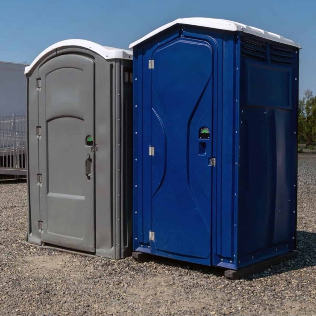 Porta Potty in a Construction Site